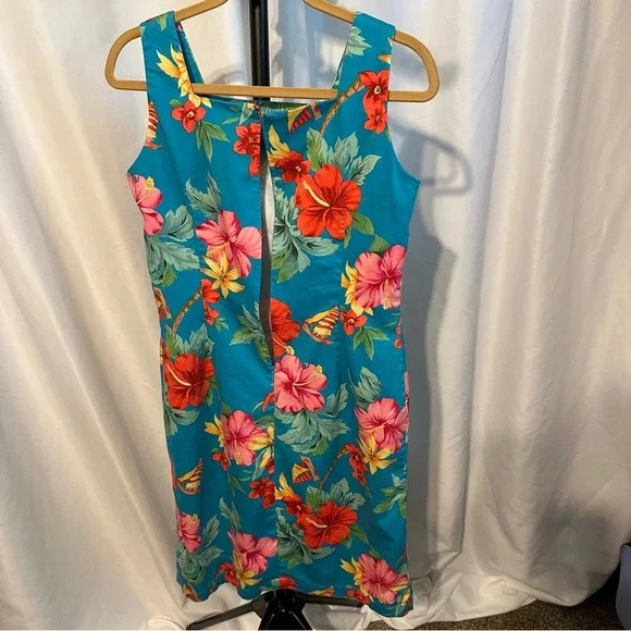 Caribbean Joe Women's Floral Sleeveless Dress Multicolor M Spring Summer Casual - Picture 2 of 10